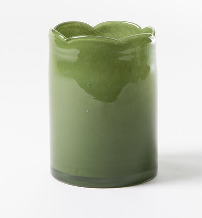 Glasspotte Bølge grønn 14 cm Glasspotte Bølge grønn 14 cm